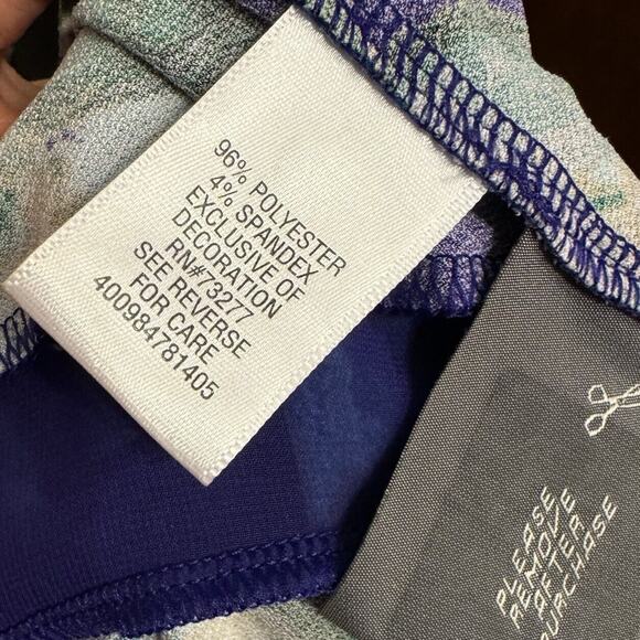 Vera Wang Dress XL Faux Wrap Colorful Artsy Floral Bold Office Career Party Date - Picture 8 of 10